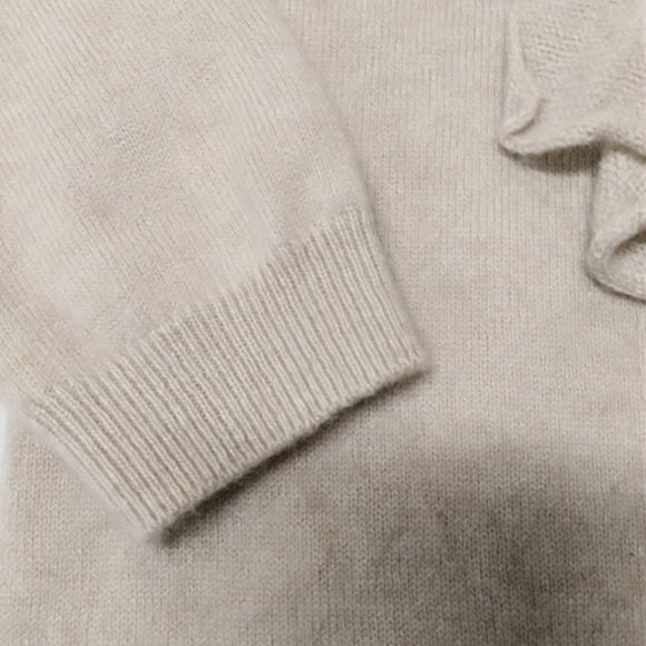 Talbots Signature Pure Cashmere Ruffled Front Sweater Size XS - Picture 6 of 6